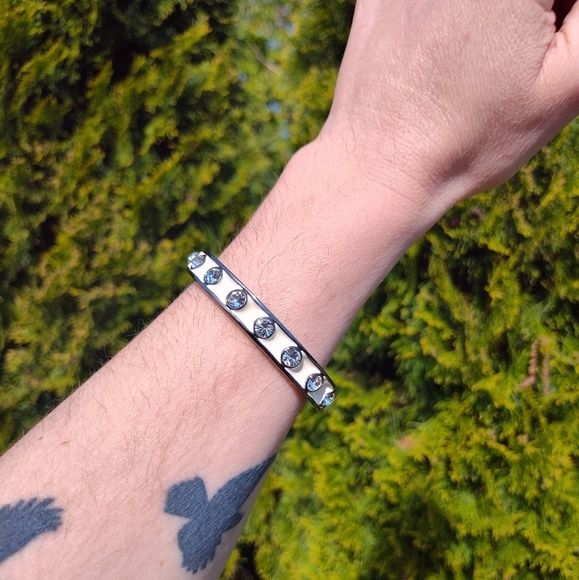 Vintage Givenchy Rhinestone Bangle - Picture 1 of 5